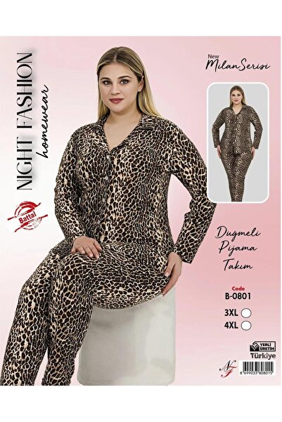 Emir Store Milan Battal Large Size 3XL 4XL Winter Thick Pajama Set. # Bigsize. Buttoned at the Front