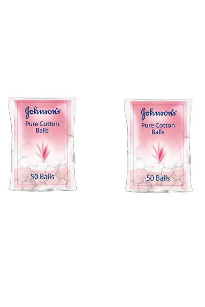 Johnson Johnson's Pure Cotton Balls 50 Count 2 Sachets