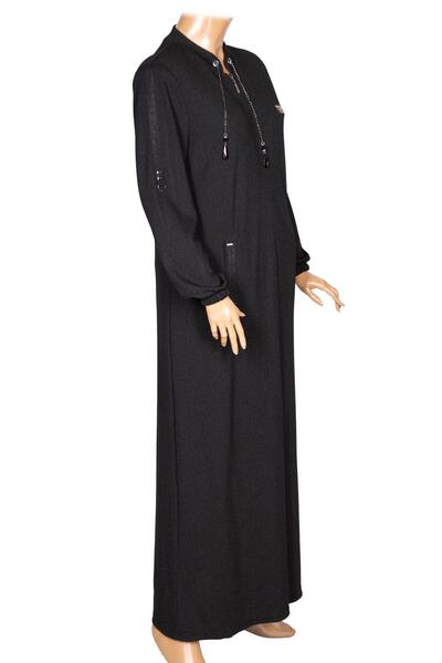 HESNA Women's Zeren Oversized Spring Black Overcoat
