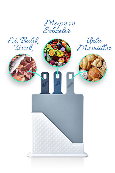 MOİ 9-Piece Kitchen Prep Set - Cutting Board with Stand and Handle, Mixing Bowl, Bowl, Strainer, Lemon Squeezer