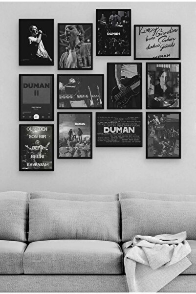 TABLOX Masa din lemn MDF Duman 12 piese