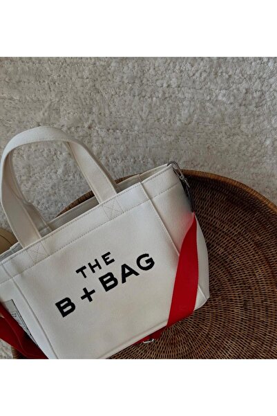 gül sezgin butik Geantă de umăr de mână, de culoare albă, din pânză, de mărim...