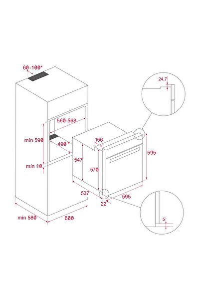 Teka Urban Serisi Siyah Set ( HLB 8400 BK - GZC 75330 XBC BK - DLV 98660 BK TOS )