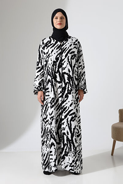 ÖNE BUTİK Women's Viscose Prayer Dress with Zippered Pockets Li̇kapa