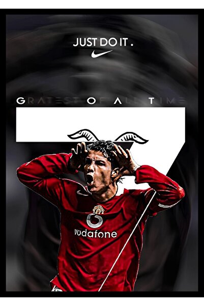 BONANZA Cristiano Ronaldo Manchester United Ahşap Poster