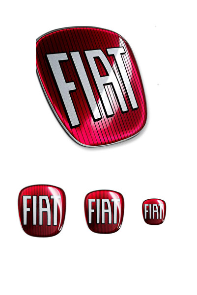 ZeuZ Fiat Punto Logo Seti Siyah Fiat Logo Direksiyon Panjur Bagaj Arma (DİĞER...