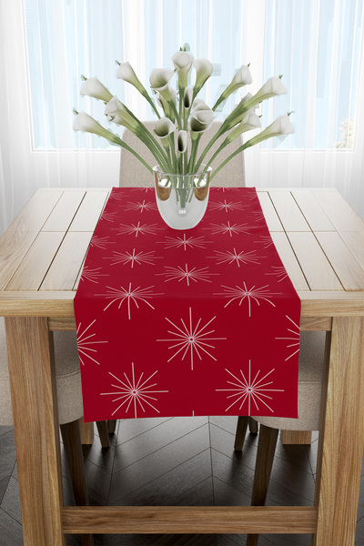 EsnafAli سجادة عيد الميلاد الحمراء ذات طابع عيد الميلاد مقاس 40x140