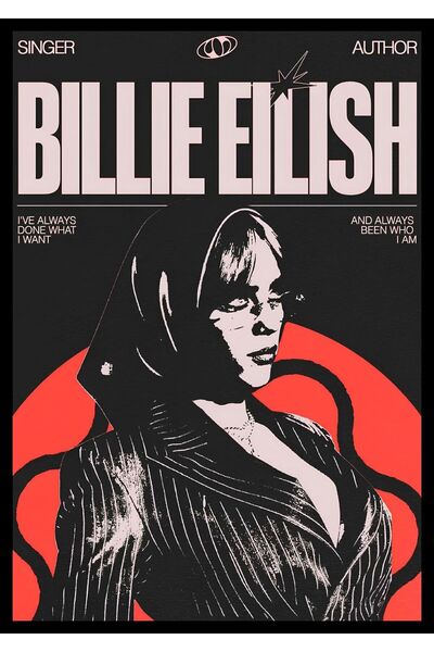 BONANZA Billie Eilish Ahşap Poster