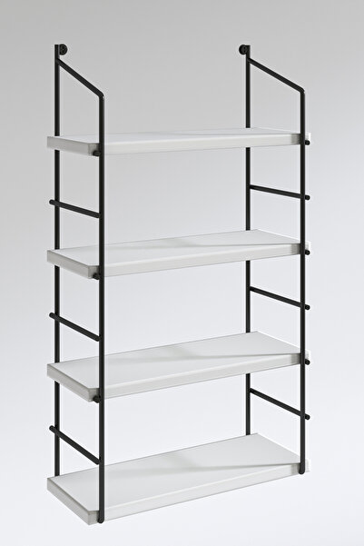 Kenzlife mutfak banyo duvar rafı junzi mat beyaz suntalam 100(Y)*40(G)*15(D)4 KATLI