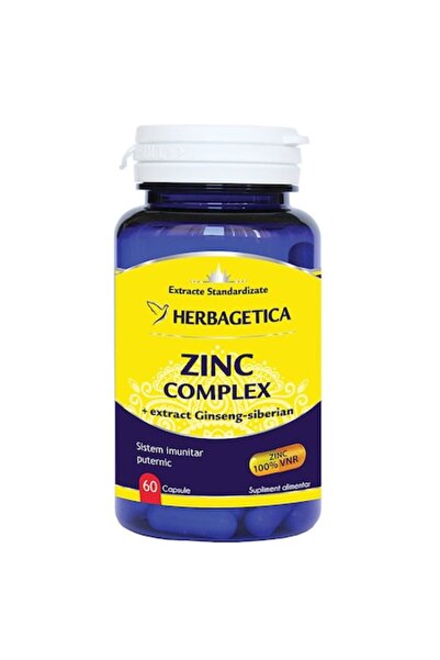 herbagetica Supliment alimentar Complex de zinc Herbagetica, 60 capsule