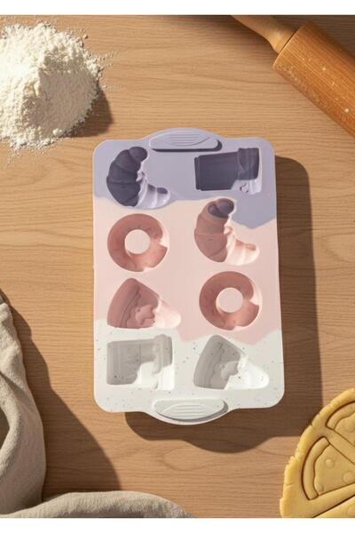 HomeTarz Silicone Cookie Mold - 8-Piece Cake Mold