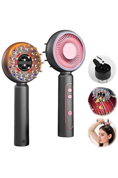 HHERESSY Dispozitiv Masaj Scalp, Perie Electrica 4 In 1, Terapie LEDIncarcare...