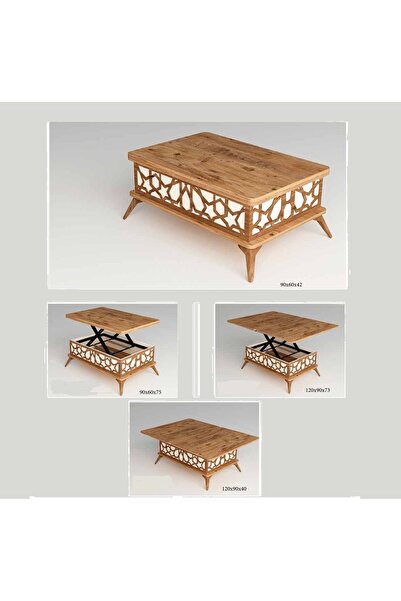 Casafun Magic table, transformer, extendable, adjustable height, 42 & 50 & 74 cm, board 90x60 & 60x120cm