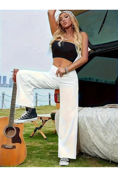 beeke Women's Jeans High Waist Wide Leg Loose Relaxed Fit Wide Leg Jean Denim Jeans Pantalon