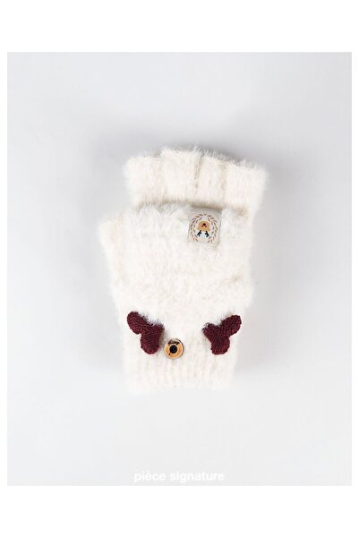 PIECE SIGNATURE 95% Viscose 5% Spandex, Girls' Soft Covered Cut Gloves (Ages 4-8)