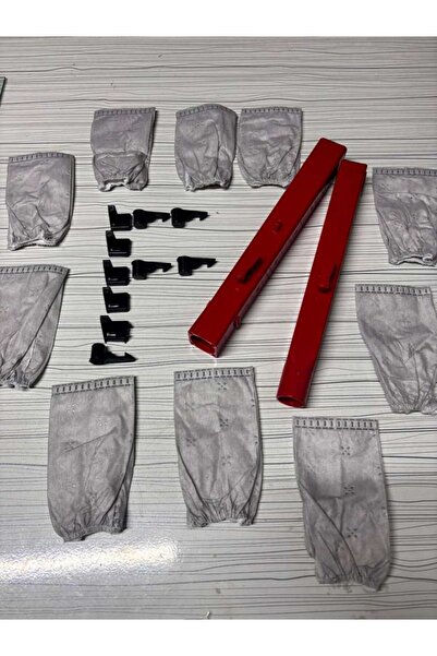 Ürkmez Ticaret fantom kırmızı plastik boru pratik torba +10 adt pratik tırnak