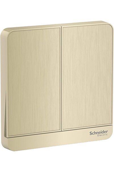 Schneider Electric AvatarOn E8332L2 Two Gang Two Way Switch 16Amps 250V (Gold Hairline)