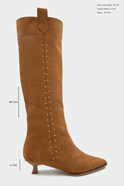 LAMİNTA Entela Taba Suede Troklu Suede Women's Boots