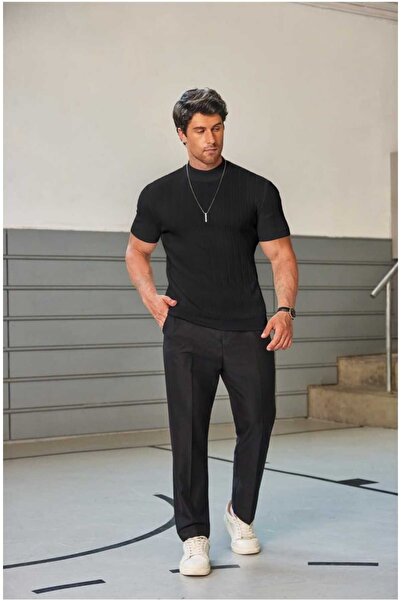 youknitwear you Μπλουζάκι από 100% βαμβάκι με μισό ζιβάγκο