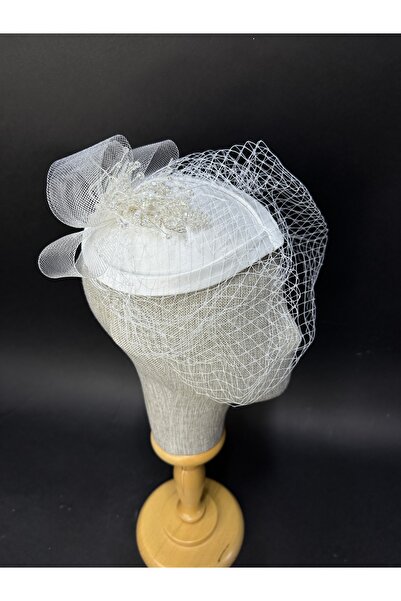 Hayalperest boncuk قبعة زفاف العروس مزينة بالكريستال مع فيونكة من التول كإكسس...