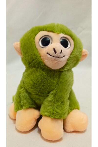 Pufline Sevimli Maymun Peluş Oyuncak Anahtarlık Ve Çanta Süsü (Kuyruk Dahil 15 cm)