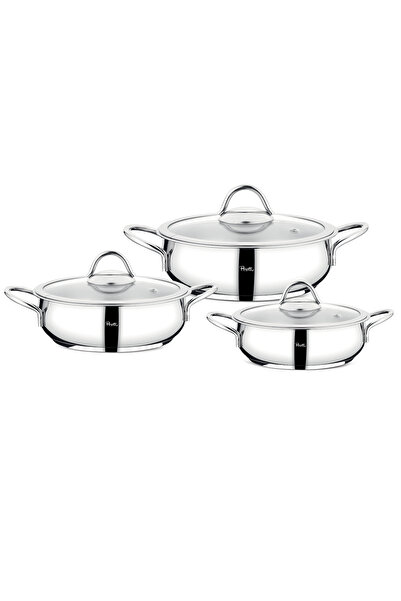 Perotti Burgaz Induction Base 6 Piece Steel Cookware Set