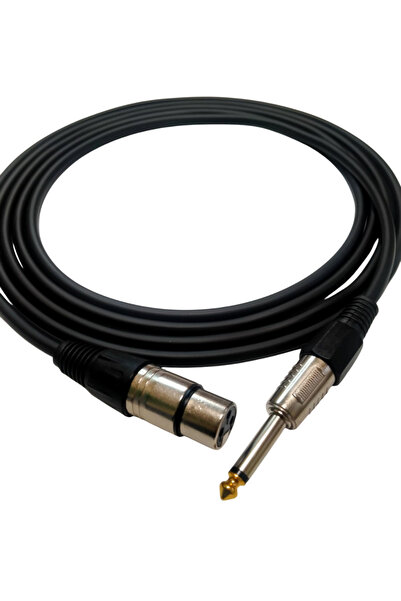 RHN R-CJXLRD10 6,3 mm Mono/XLR Dişi 10 Metre Enstrüman Kablosu