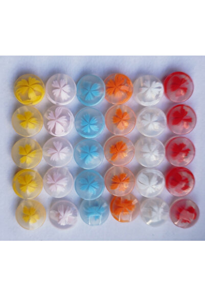 Kent Pazarı Κουμπί για βρεφικό γιλέκο 6 χρώματα 30 τεμάχια Διάμετρος: 14 χιλ.