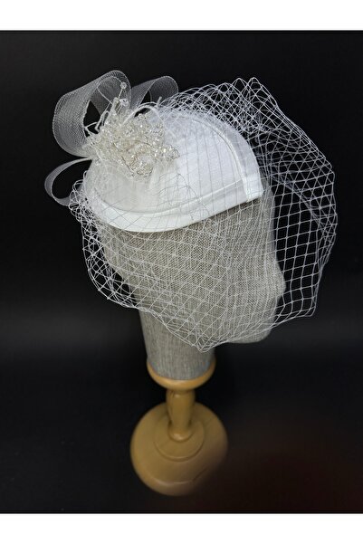 ESPEREST قبعة زفاف أنيقة من Gelin مزينة بالكريستال مع فيونكة من التول كإكسسوا...