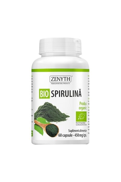 Zenyth Pharmaceuticals Supliment alimentar Bio Spirulina, Zenyth, 60 capsule