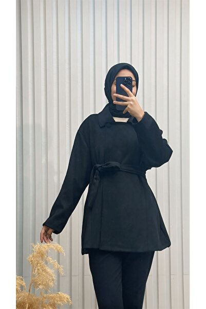 MERVE TESETTÜR Μπουφάν από καστόρι με ζώνη