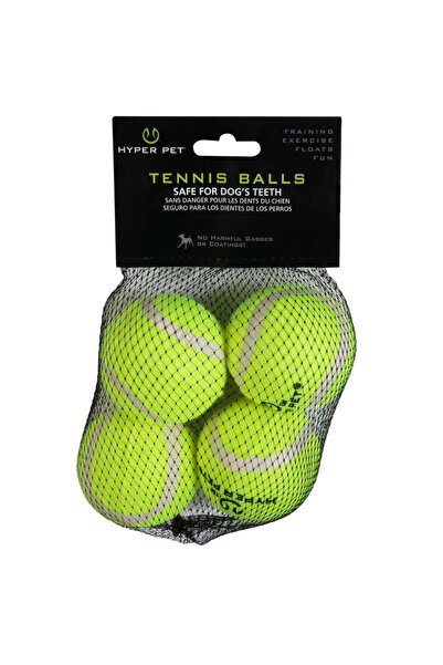 Hyper Pet 4 كرات تنس متوسطة الحجم باللون الأخضر مقاس 6.5 سم