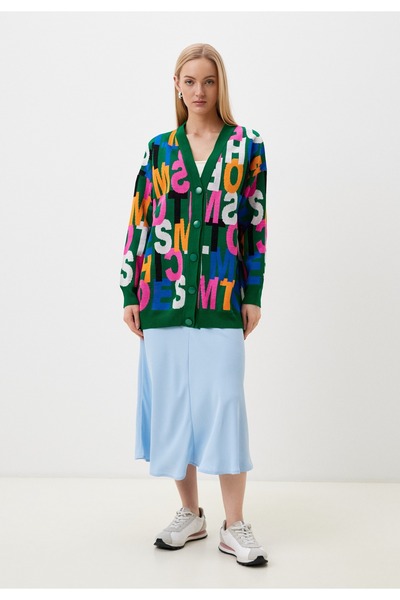 EKİNORA Triko Oversiz Etnik Desen Hırka