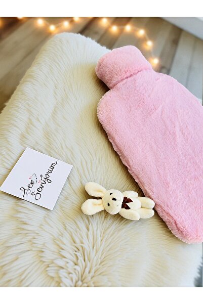 TREND COLOR Hot Water Bag Pink, Rabbit Plush, Comes with I Love You Card, Hot Water Bag with