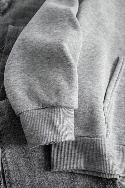 Oksit Eight Back Printed Unisex Sweatshirt with Cotton Inside