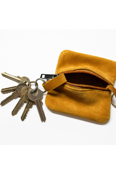 HBS 100% Real Leather Coin Purse and Keychain