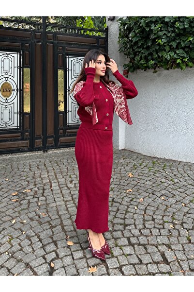 ikomteks Thessaloniki Knitted Buttoned Double Suit