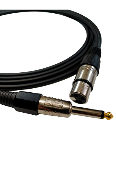 clam CL-CJXLRD5 6,3 mm Mono / XLR Dişi 5 Metre Enstrüman Kablosu