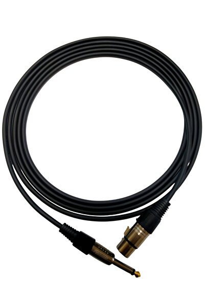 clam CL-CJXLRD5 6,3 mm Mono / XLR Dişi 5 Metre Enstrüman Kablosu