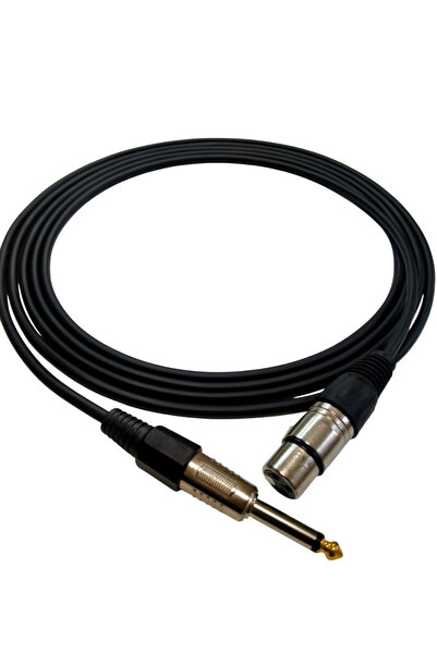 clam CL-CJXLRD5 6,3 mm Mono / XLR Dişi 5 Metre Enstrüman Kablosu