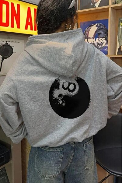 Oksit Унисекс суитшърт с осем гърба, отпечатан и подплатен с памук