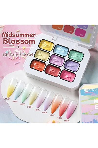 Born Pretty UR Sugar 4in1 Midsummer Blossom Pat Painting Gel/ Yaz Çiçekleri 4...