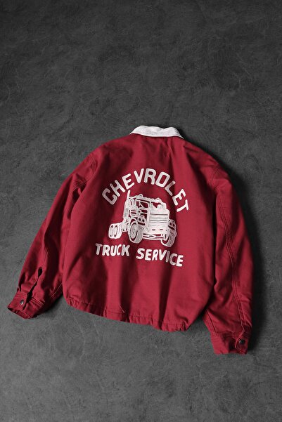 Slatra Мъжка червена бомбър яке с бродерия