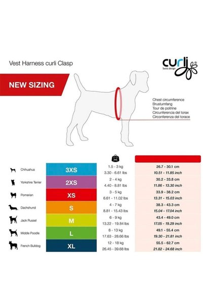 Curli Vest Harness Clasp Air-Mesh Dog Chest Harness XL Blue