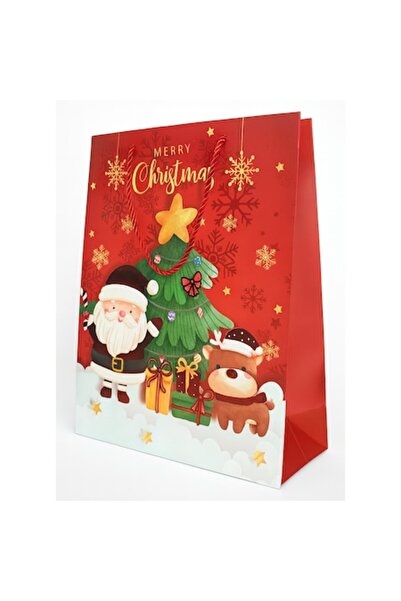 OEM Pungă cadou de Crăciun, design festiv premium cu Moș Crăciun, material ca...