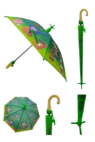 Rainwalker Ayaklı Bardaklı Ve Düdüklü Eğlenceli Dondurma Külahlı Otomatik Mekanizmalı Çoçuk Şemsiyesi