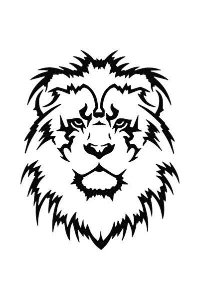 Oracal Car sticker "Fierce and powerful lion", 18x15cm, Black