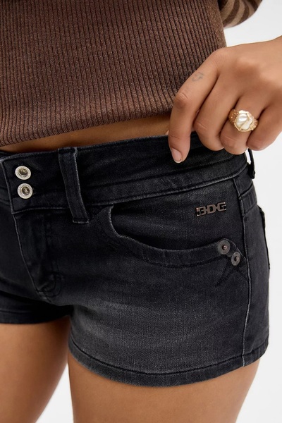 september island Carla Siyah Renk Süper Mini Jeans Şort