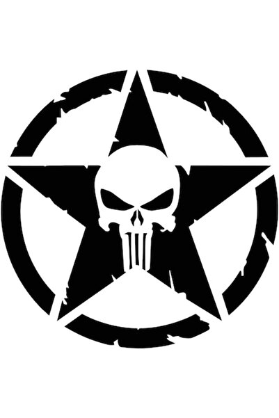 Oracal 651 Sticker auto "Skull trail off road'', 15x15cm, Negru