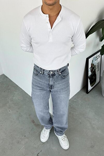 HAFKAGİYİM Μακρυμάνικο μπλουζάκι με λευκό γιακά με κουμπιά